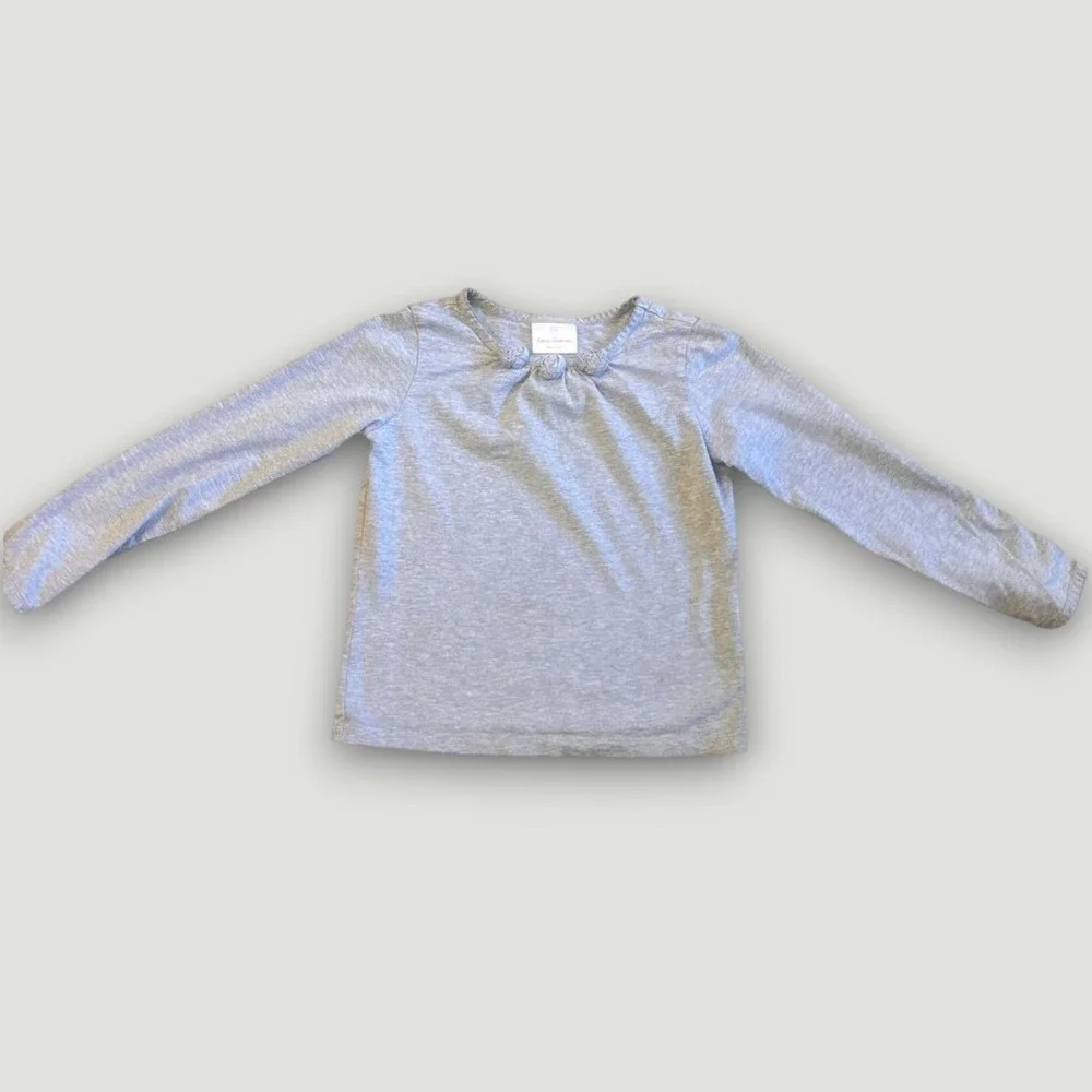 Hanna Andersson Kids Tee Size 120 Euro 6 US Gray Cotton‎ Long Sleeve  Casual